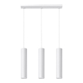 Candeeiro suspenso LAGOS 3 3xGU10/10W/230V branco