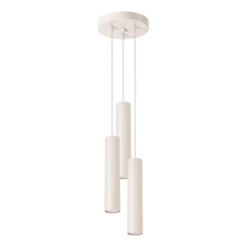 Candeeiro suspenso LAGOS 3xGU10/10W/230V creme