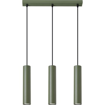 Candeeiro suspenso LAGOS 3xGU10/10W/230V verde