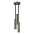 Candeeiro suspenso LAGOS 3xGU10/10W/230V verde