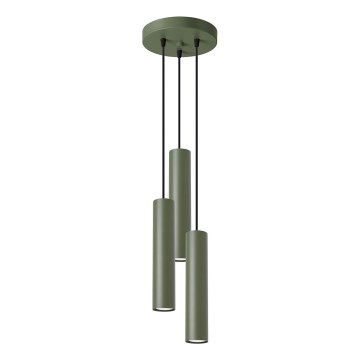 Candeeiro suspenso LAGOS 3xGU10/10W/230V verde