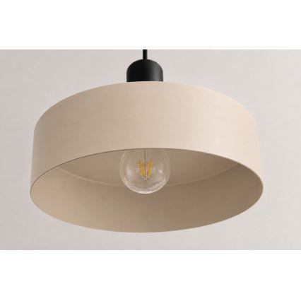 Candeeiro suspenso LATTE 3xE27/60W/230V bege/preto
