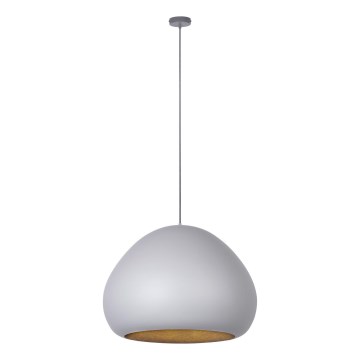 Candeeiro suspenso LAVA 1xE27/15W/230V cinzento/dourado