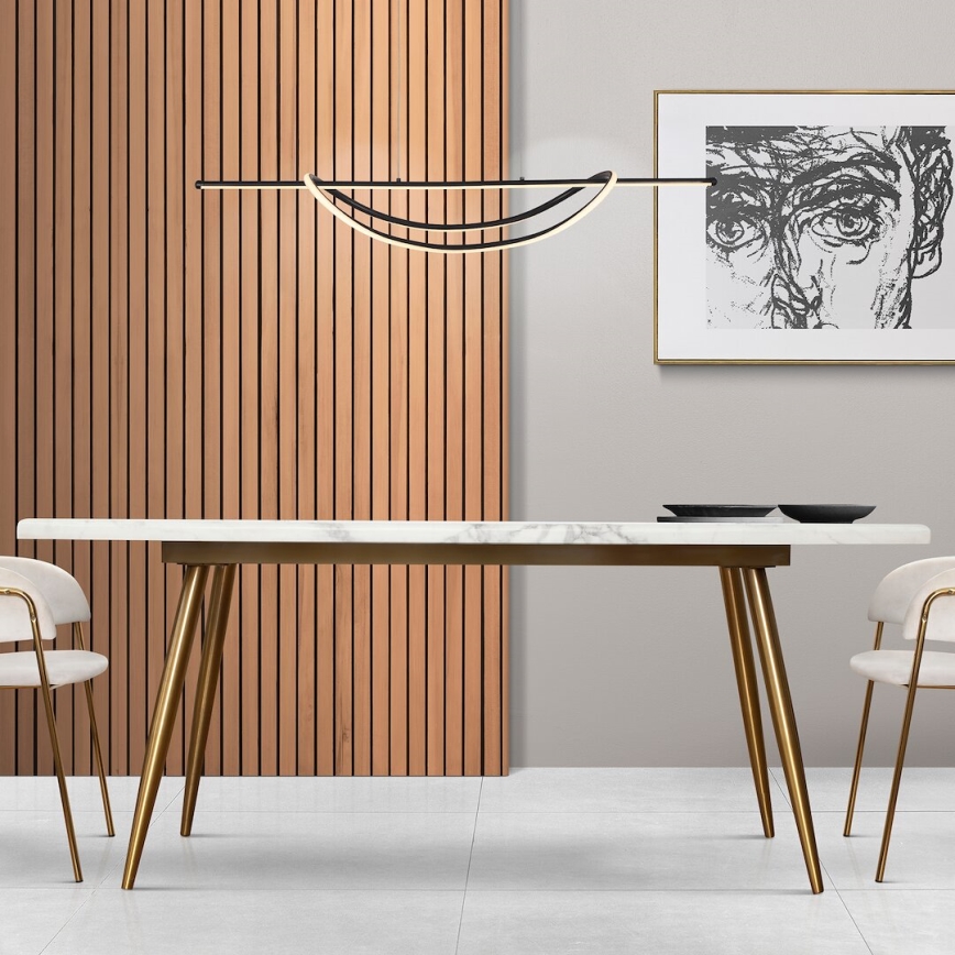 Candeeiro suspenso LED AMBAR LED/35W/230V preto