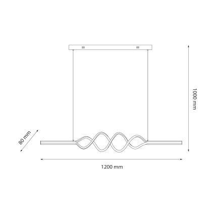 Candeeiro suspenso LED ANCONA LED/36W/230V dourado