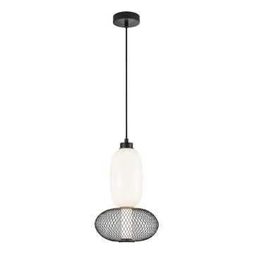 Candeeiro suspenso LED ARAME LED/15W/230V diâmetro 22 cm preto