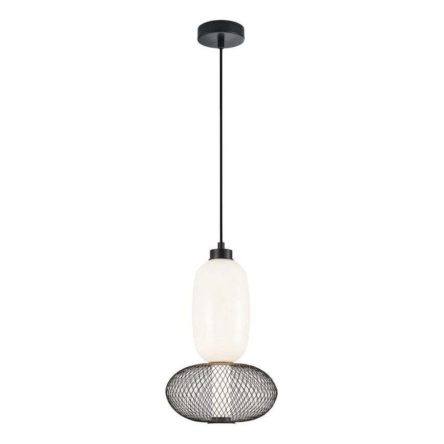 Candeeiro suspenso LED ARAME LED/15W/230V diâmetro 22 cm preto