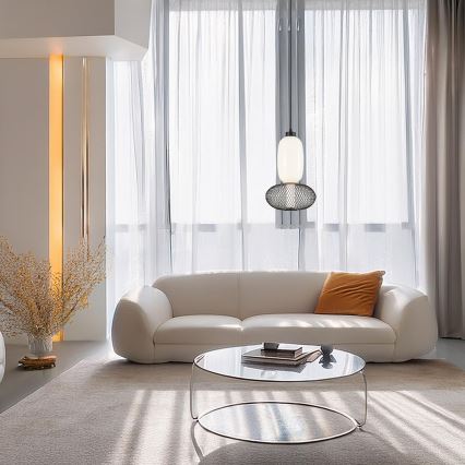 Candeeiro suspenso LED ARAME LED/15W/230V diâmetro 22 cm preto