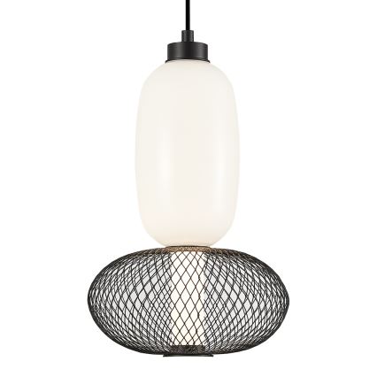 Candeeiro suspenso LED ARAME LED/15W/230V diâmetro 22 cm preto