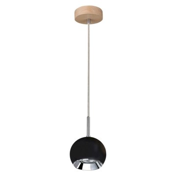 Candeeiro suspenso LED BALL WOOD 1xGU10/5W/230V carvalho mate