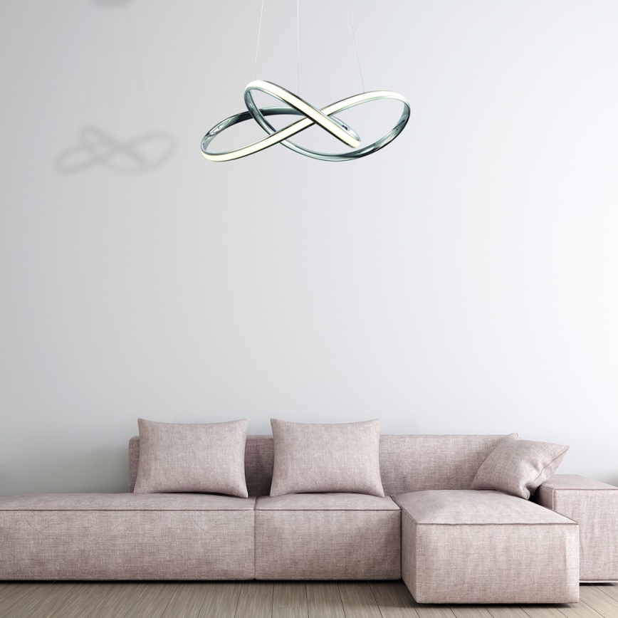 Candeeiro suspenso LED CAPPIO LED/36W/230V cromado brilhante