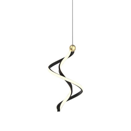 Candeeiro suspenso LED COLIA LED/19W/230V preto/dourado