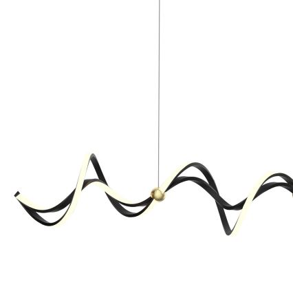 Candeeiro suspenso LED COLIA LED/55W/230V preto/dourado