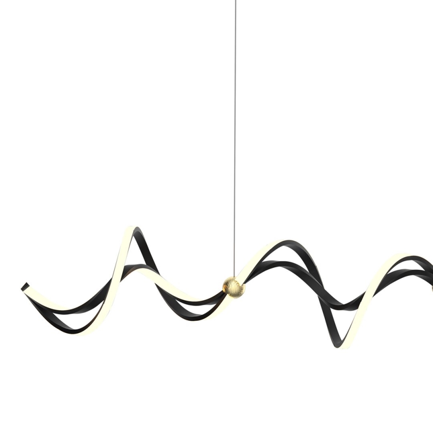 Candeeiro suspenso LED COLIA LED/55W/230V preto/dourado