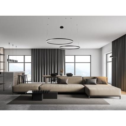 Candeeiro suspenso LED com regulação LED/100W/230V 3000-6500K diâmetro 80 cm + comando