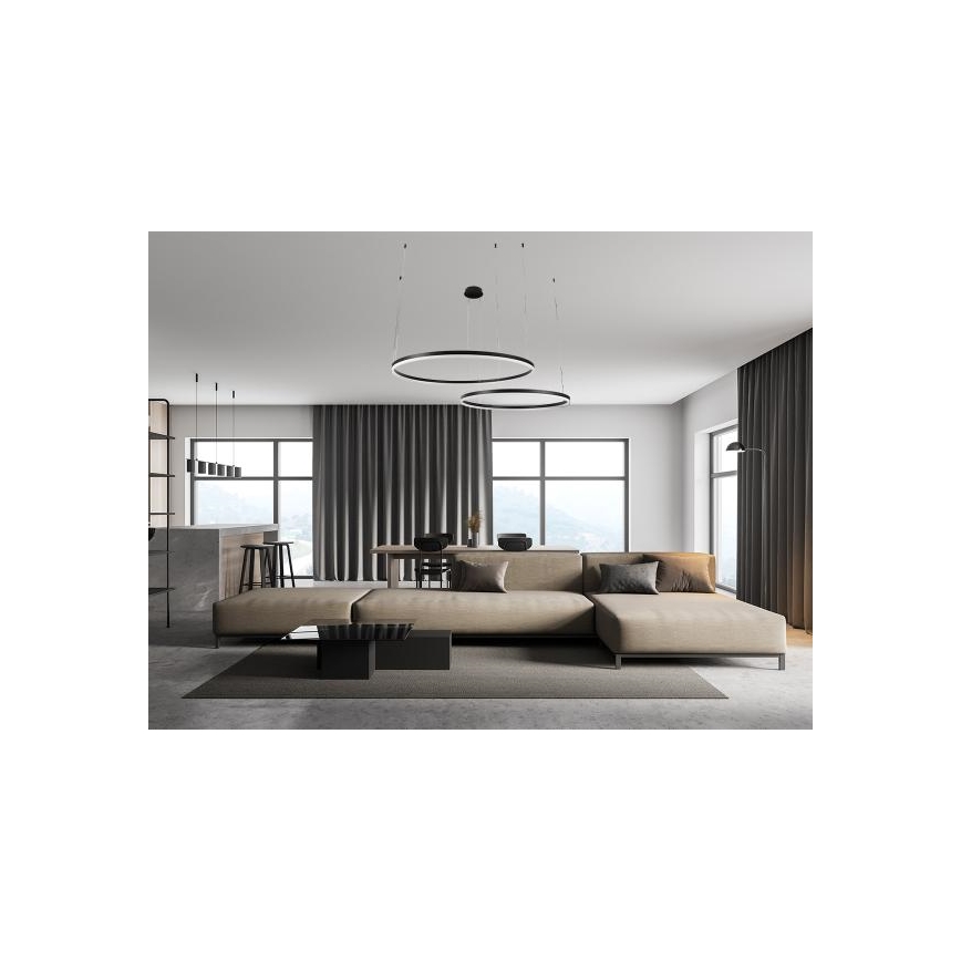 Candeeiro suspenso LED com regulação LED/100W/230V 3000-6500K diâmetro 80 cm + comando