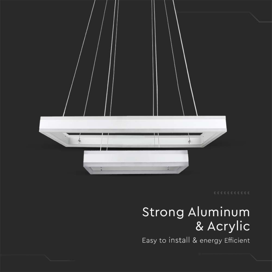 Candeeiro suspenso LED com regulação LED/113W/230V 3000K branco