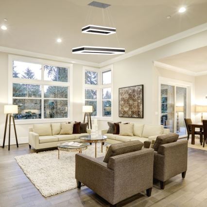 Candeeiro suspenso LED com regulação LED/113W/230V 3000K castanho