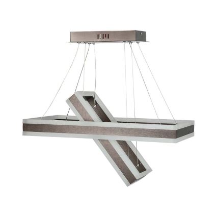Candeeiro suspenso LED com regulação LED/113W/230V 3000K castanho