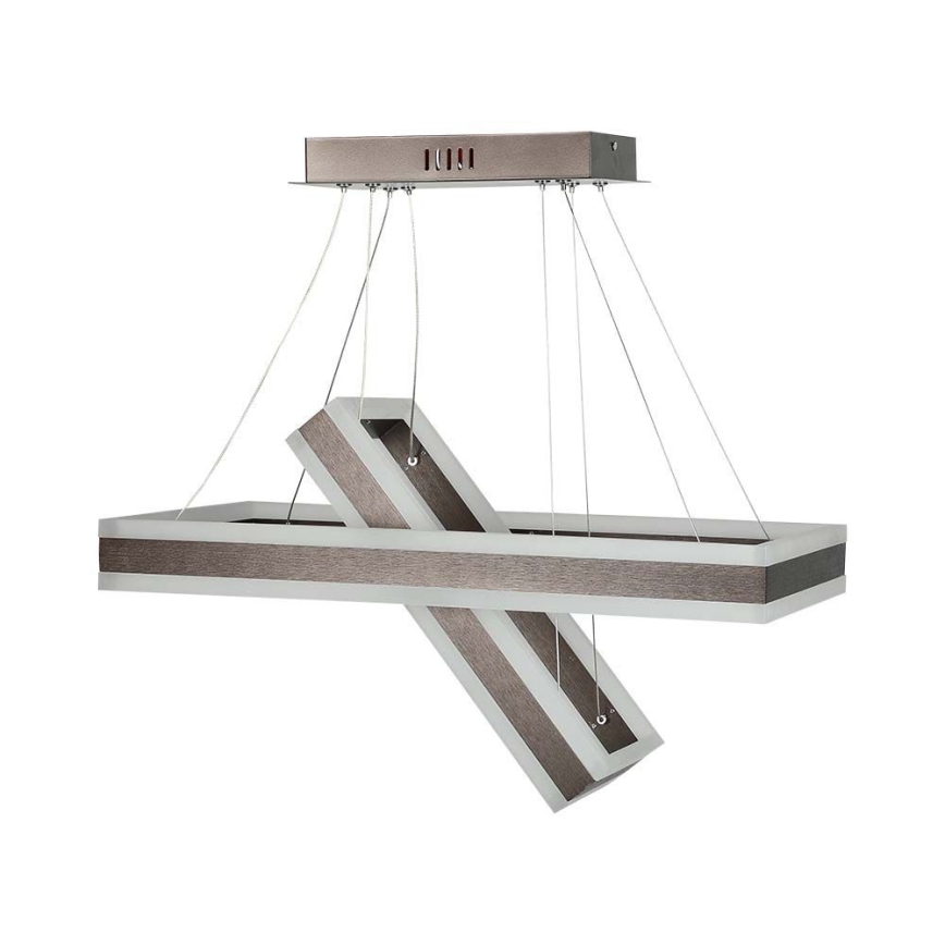 Candeeiro suspenso LED com regulação LED/113W/230V 3000K castanho