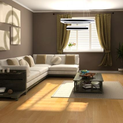 Candeeiro suspenso LED com regulação LED/113W/230V 3000K preto