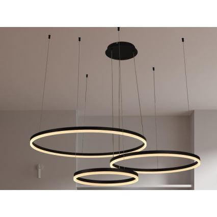 Candeeiro suspenso LED com regulação LED/125W/230V 3000-6500K diâmetro 80 cm + comando