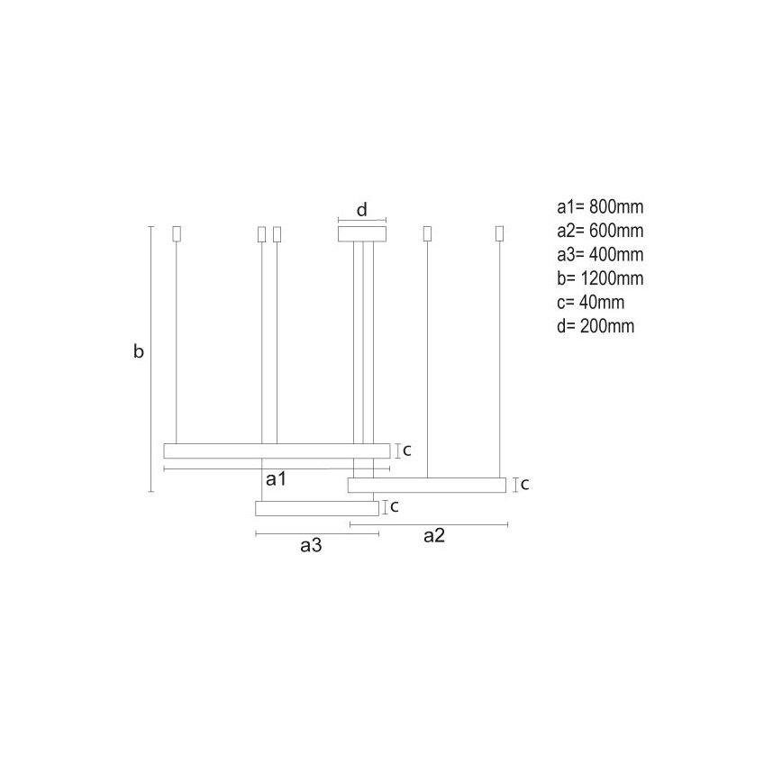 Candeeiro suspenso LED com regulação LED/125W/230V 3000-6500K diâmetro 80 cm + comando