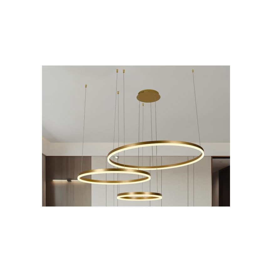 Candeeiro suspenso LED com regulação LED/125W/230V 3000-6500K diâmetro 80 cm + comando