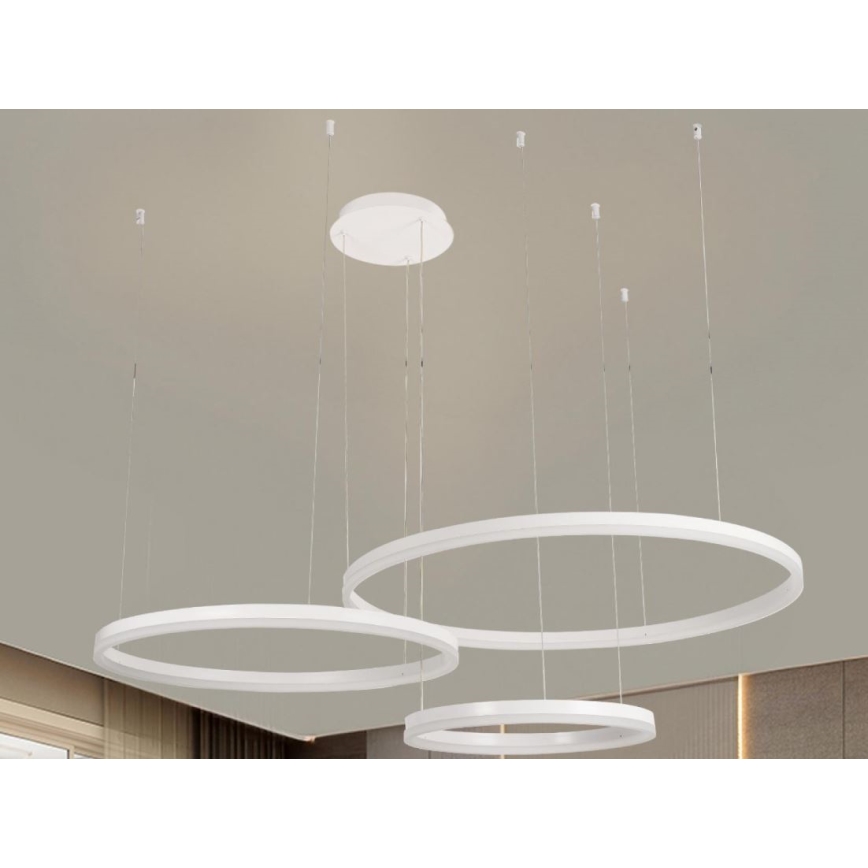 Candeeiro suspenso LED com regulação LED/125W/230V 3000-6500K diâmetro 80 cm + comando