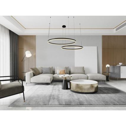 Candeeiro suspenso LED com regulação LED/128W/230V 3000-6500K diâmetro 100 cm + comando