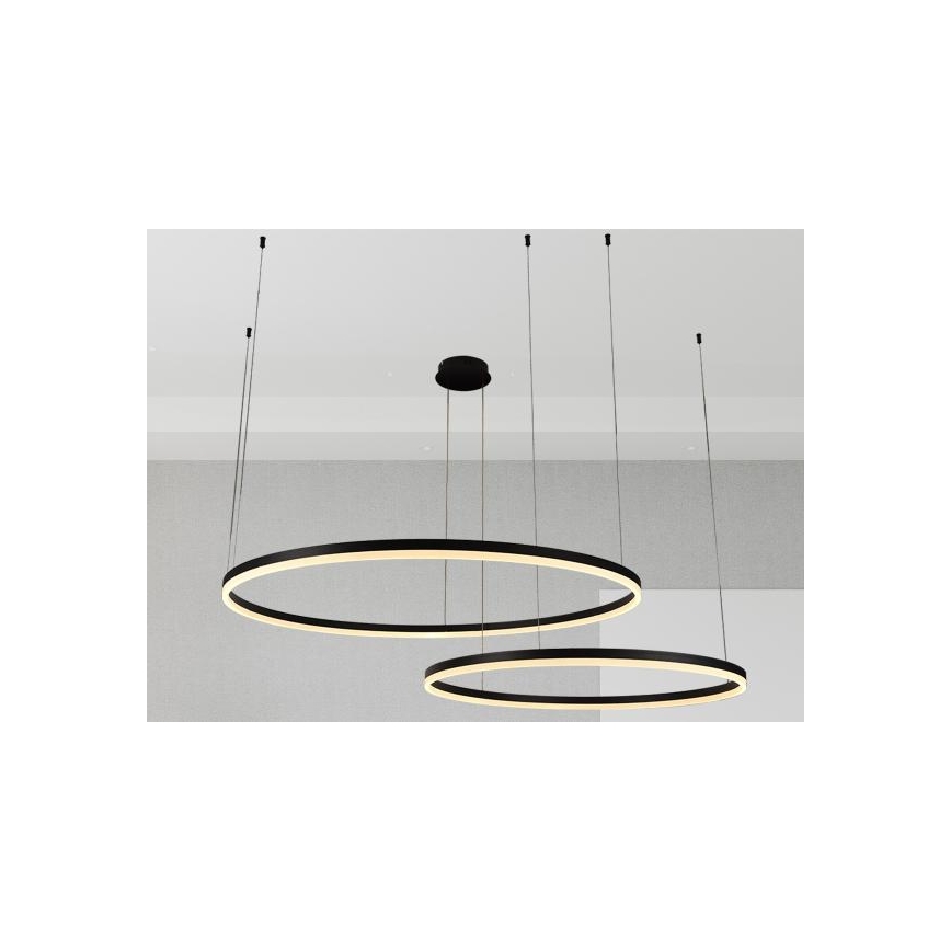 Candeeiro suspenso LED com regulação LED/128W/230V 3000-6500K diâmetro 100 cm + comando