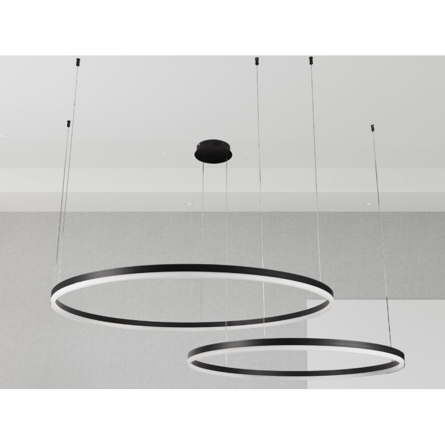 Candeeiro suspenso LED com regulação LED/128W/230V 3000-6500K diâmetro 100 cm + comando