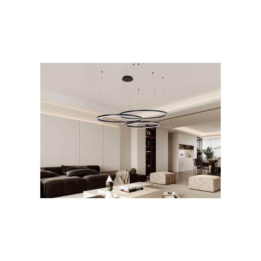 Candeeiro suspenso LED com regulação LED/170W/230V 3000-6500K diâmetro 100 cm + comando