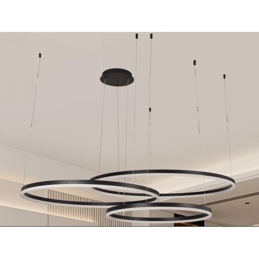 Candeeiro suspenso LED com regulação LED/170W/230V 3000-6500K diâmetro 100 cm + comando