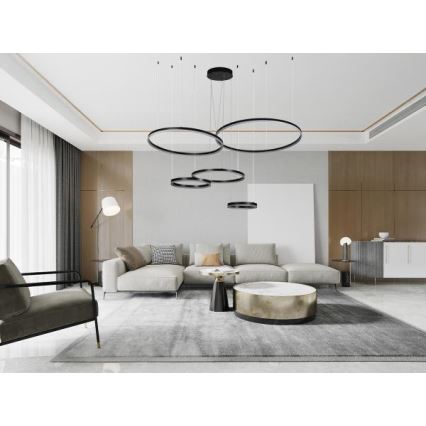 Candeeiro suspenso LED com regulação LED/220W/230V 3000-6500K diâmetro 100 cm + comando