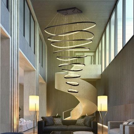 Candeeiro suspenso LED com regulação LED/370W/230V 3000-6500K diâmetro 100 cm + comando