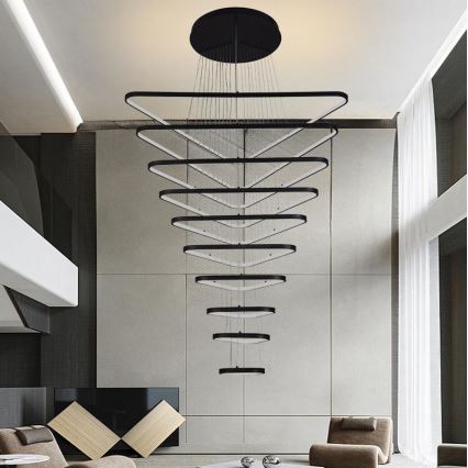 Candeeiro suspenso LED com regulação LED/385W/230V 3000-6500K diâmetro 100 cm + comando