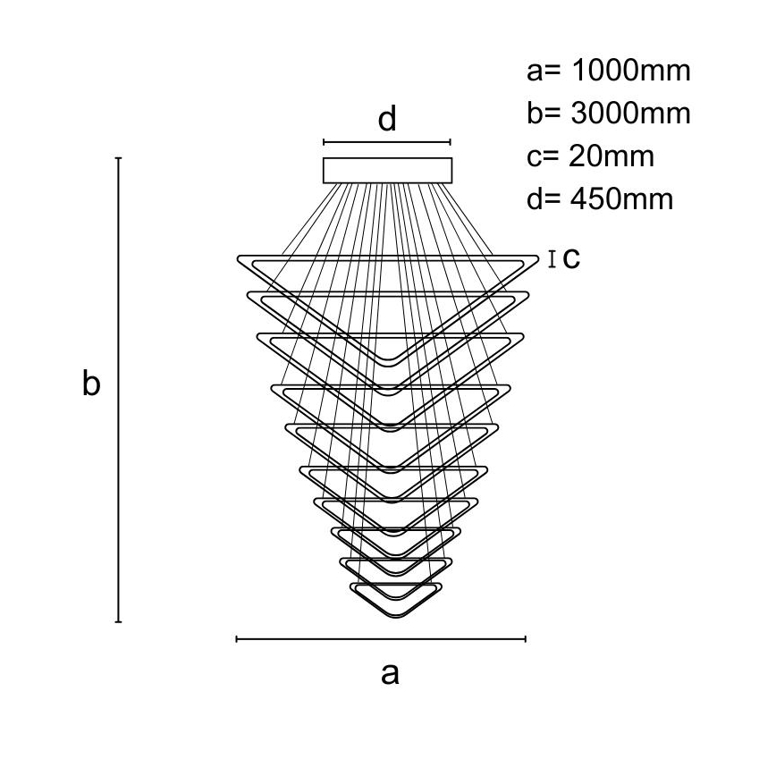 Candeeiro suspenso LED com regulação LED/385W/230V 3000-6500K diâmetro 100 cm + comando