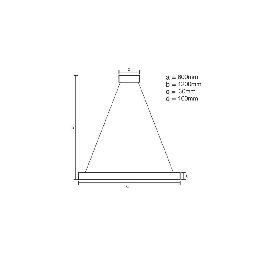 Candeeiro suspenso LED com regulação LED/40W/230V 3000-6500K diâmetro 60 cm + comando