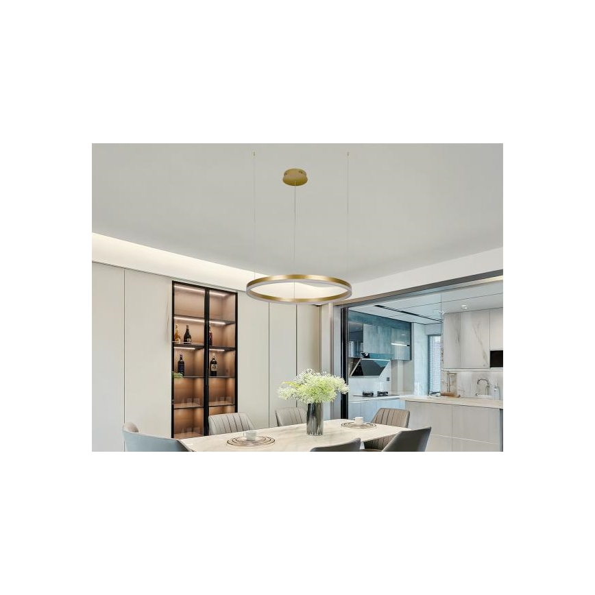 Candeeiro suspenso LED com regulação LED/42W/230V 3000-6500K diâmetro 60 cm + comando