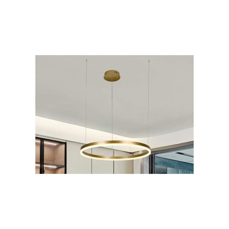 Candeeiro suspenso LED com regulação LED/42W/230V 3000-6500K diâmetro 60 cm + comando