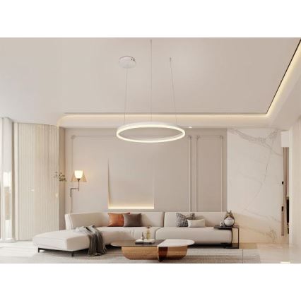 Candeeiro suspenso LED com regulação LED/42W/230V 3000-6500K diâmetro 60 cm + comando