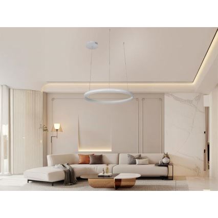 Candeeiro suspenso LED com regulação LED/42W/230V 3000-6500K diâmetro 60 cm + comando
