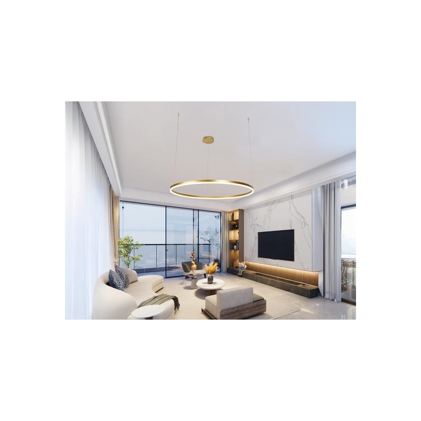 Candeeiro suspenso LED com regulação LED/55W/230V 3000-6500K diâmetro 80 cm + comando