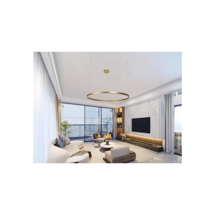 Candeeiro suspenso LED com regulação LED/55W/230V 3000-6500K diâmetro 80 cm + comando