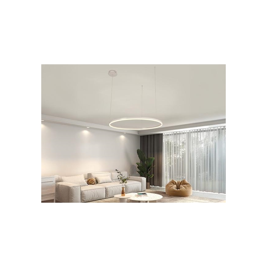 Candeeiro suspenso LED com regulação LED/55W/230V 3000-6500K diâmetro 80 cm + comando