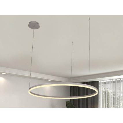 Candeeiro suspenso LED com regulação LED/55W/230V 3000-6500K diâmetro 80 cm + comando