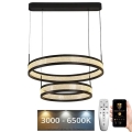Candeeiro suspenso LED com regulação LED/70W/230V 3000-6500K diâmetro 60 cm preto + comando