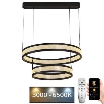 Candeeiro suspenso LED com regulação LED/70W/230V 3000-6500K diâmetro 60 cm preto + comando