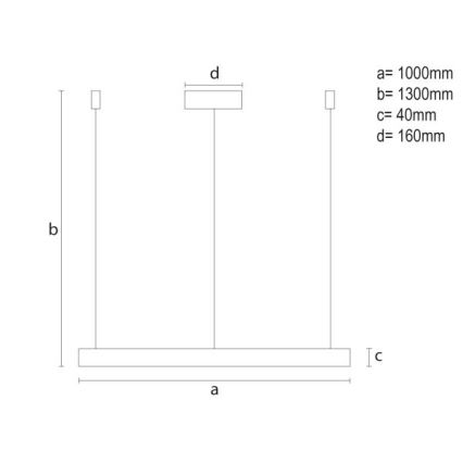 Candeeiro suspenso LED com regulação LED/72W/230V 3000-6500K diâmetro 100 cm + comando